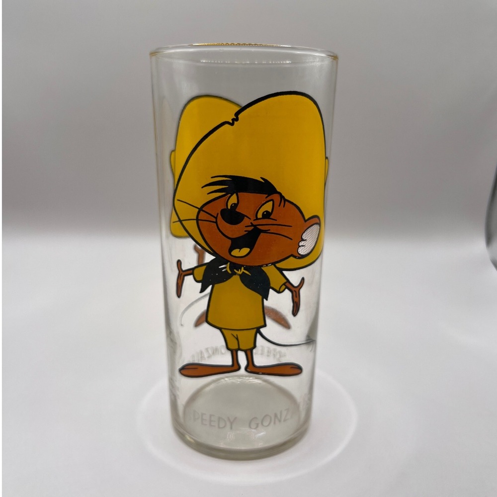 Vintage 1973 Warner Bros Speedy Gonzales Pepsi Collector Series Glass‎